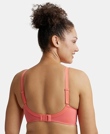 Jockey Women’s Bra ES14 – Full Coverage, Wirefree, Non-Padded with Lace Styling
